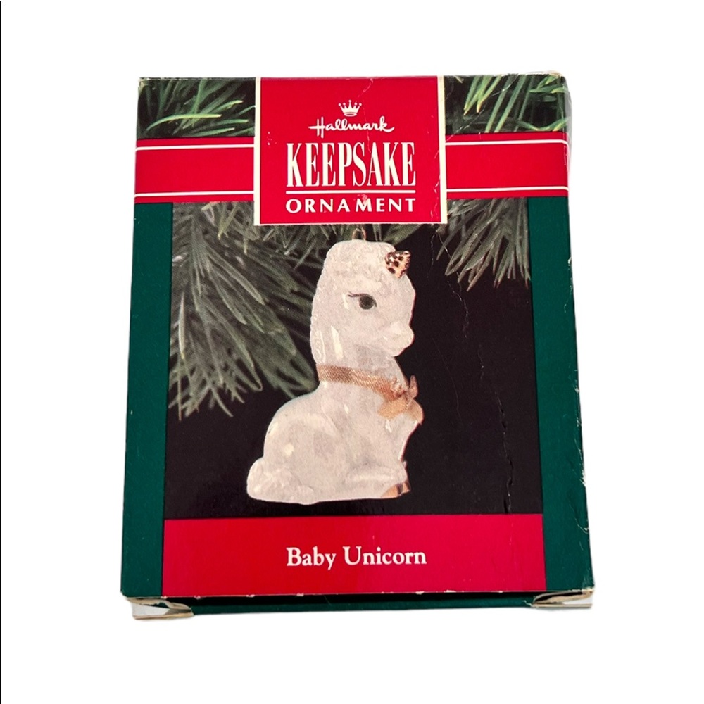 Hallmark Keepsake Ornament  1990 Baby Unicorn